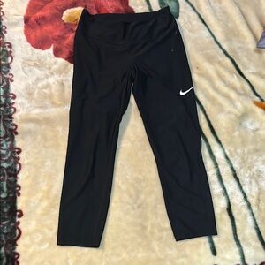 Nike Black Leggings with White Swoosh